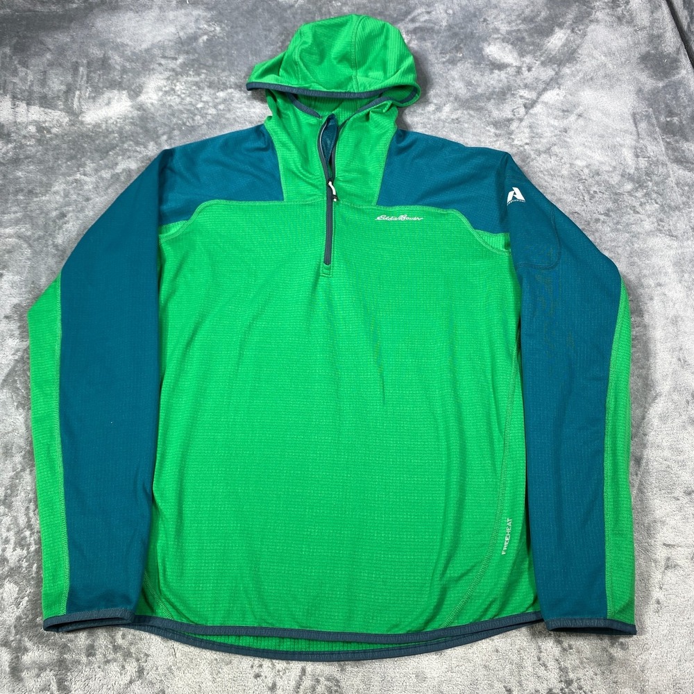 Eddie Bauer Hoodie Mens LT Large Tall First Ascent Waffled Fleece Technical Top